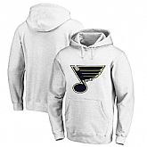 Men's Customized St. Louis Blues White All Stitched Pullover Hoodie,baseball caps,new era cap wholesale,wholesale hats